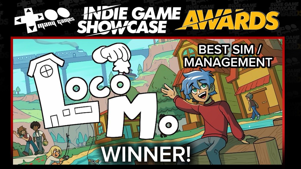 LocoMo wins Best Sim / Management at the TooManyGames Indie Game Showcase Awards